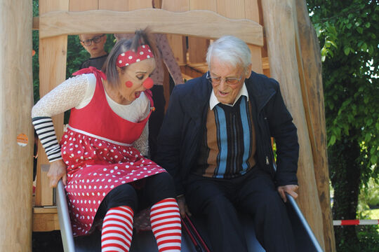 Clownin Tschini und Jakob Roth